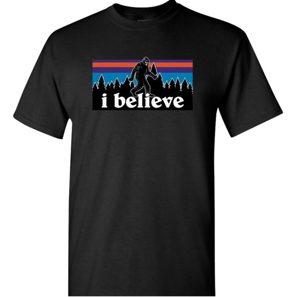 Sasquatch I Believe Trees Bigfoot Short Sleeve Tee - Picture 3 of 11